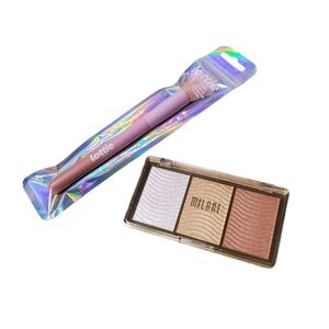 Milani Makeup Highlighter Palette Lottie Makeup Face Brush Highlighter BUNDLE
